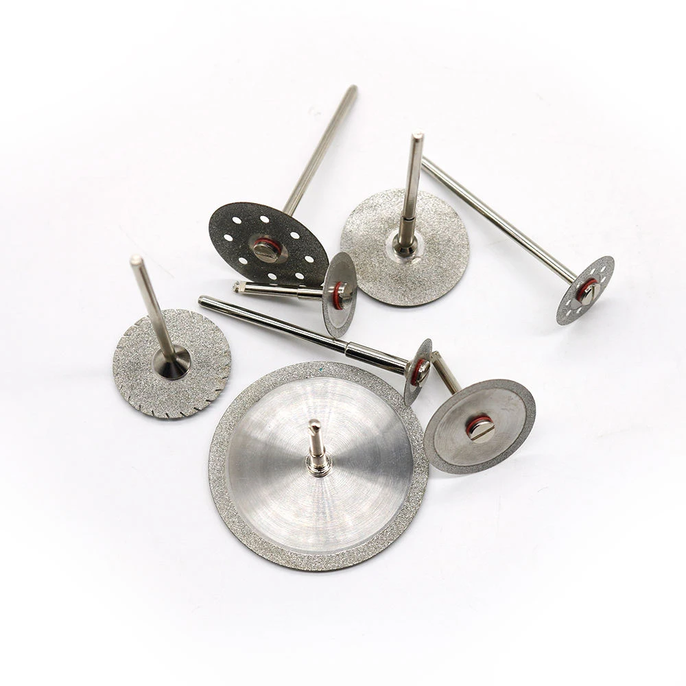 50pcs Dental Lab Mini Diamond Disc Double Side Grit Plaster Cutting Disk Tool Denture Models Grinding Wheels