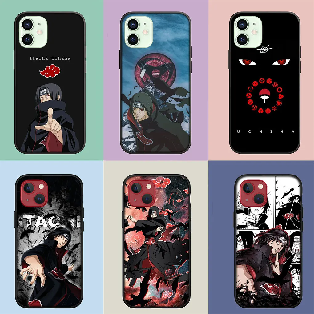 Anime Akatsukis Itachis Uchihas Soft Casing for Apple iPhone 16 15 14 13 12 Pro XS Max XR 6 6S Plus + SE 14+ 6+ Phone Cover Case