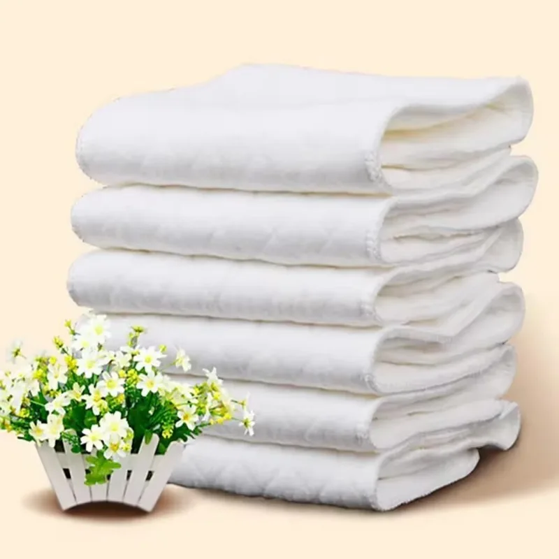 2/5Pc Washable Nappy Liner Baby Cloth Diaper Reusable Toilet Training Baby Supplies 3/6Layers for Children Breathable Absorbent