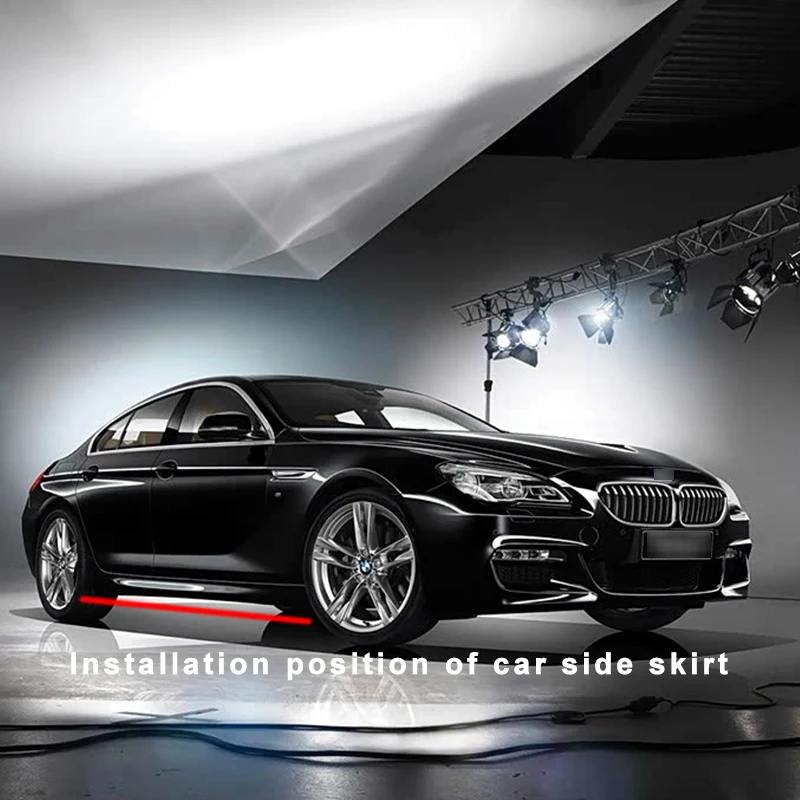 

Car Accessories Side Skirt Extension Splitter Winglet Side Wing Bumper Lip ABS Black For BMW 6 Series GT G32 630i 640i 2017-2022