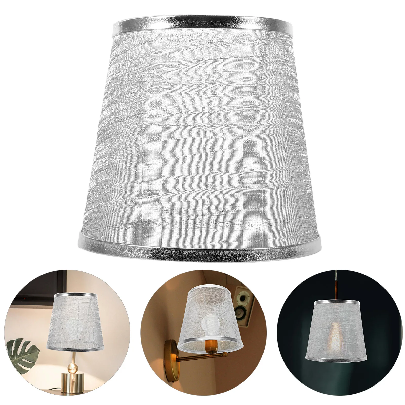 Lamp Shade Transparent Detachable for E27 Bulb Small Lampshade 4Cm Diameter Clip on Replacement for Living Room Bedroom Lights