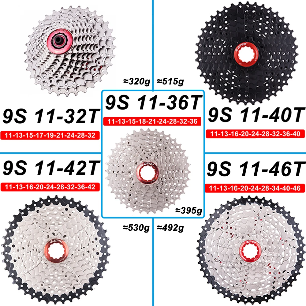 ZTTO MTB 9 Speed Bicycle Cassette Shifter Rear Derailleur 9speed Mountain Bike Chain Groupset HG Hub System Group set