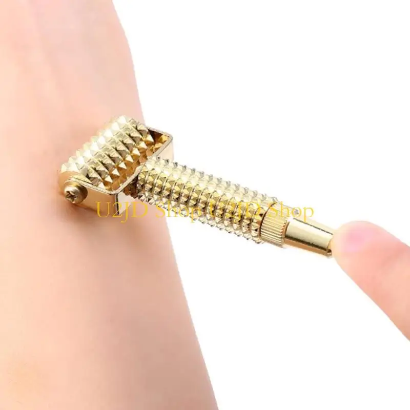U2JD Telescopic Metal Massage Roller Ear Acupuncture Points Detector Face Massager