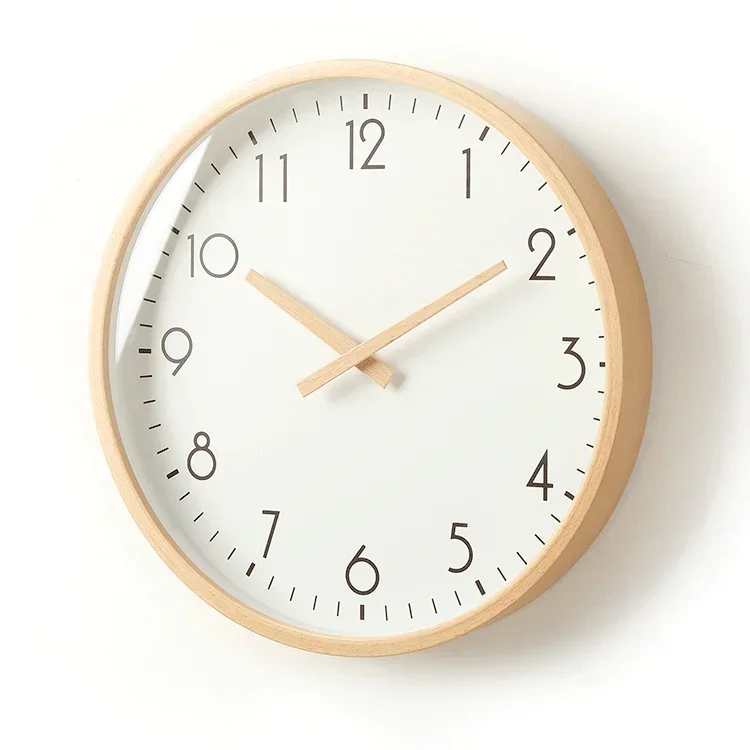 Nordic Wall Clock Wood Wall Watch Mechanism Silent Living Room Creative Modern Kitchen Clocks Orologio Parete Home Decor SC618