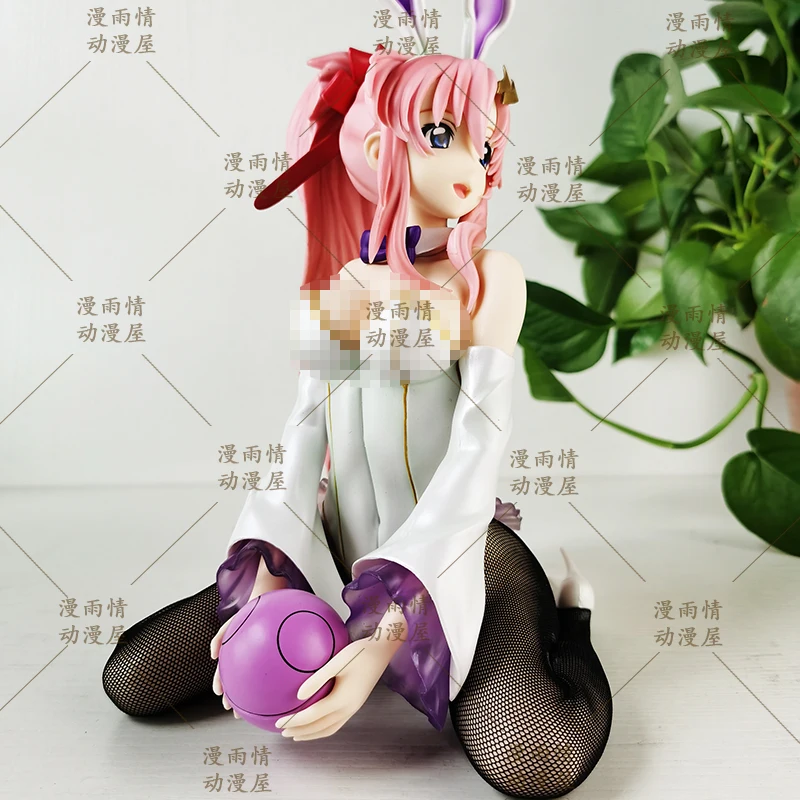 

28cm Seed Anime Figure Lacus Clyne Kneeling Bunny Girl Beautiful Girl Figure Pvc Collectible Model Toy For Decoration Present