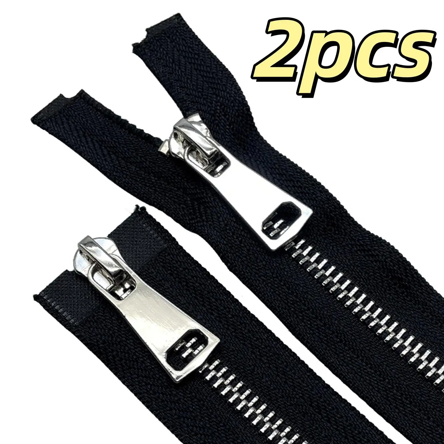 

2pcs Zippers for Sewing Zipper DIY Handcraft For Cloth Bag Tent Accessories Zipper 5# Double-Headed Zipper Zip for Jacket