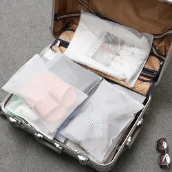 1pcs Transparent Travel Storage Bag Waterproof Underwear Shoe Storage Bags Zip Makeup Organizer Pouch Luggage Shoes Packing Bag