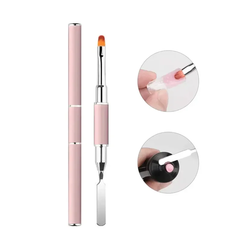 Nieuwe Gel Brush & Picker 2 in 1 Ontwerp Nagelborstel en Spatel Gel Nagelborstel Tool voor Acryl Nagels Extension Gel 2026