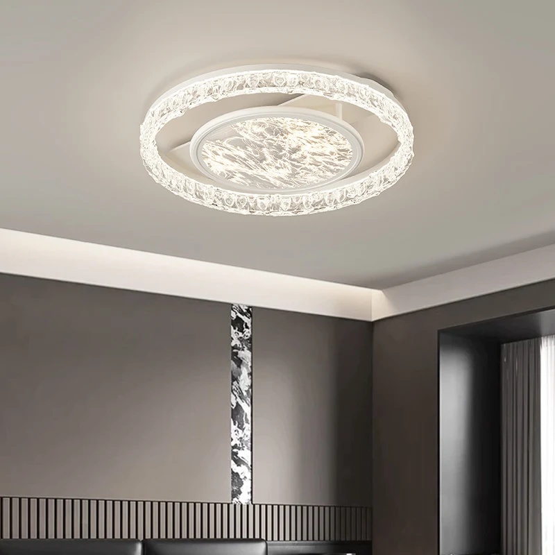 Luxury Ice Crack Pattern Ceiling Light Italian Full Spectrum Living Room Main Light New Eye-Protecting Bedroom Lighting Fixture
