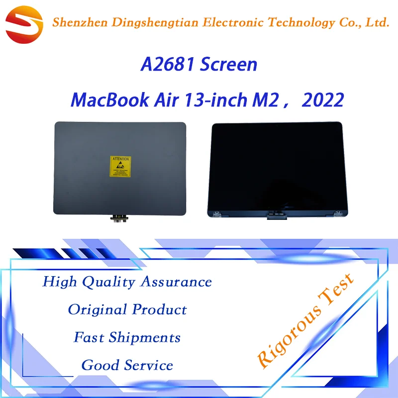 

Новинка 2022 года для ноутбука Macbook Air Retina 13 дюймов M2 A2681, полный ЖК-экран в сборе, серебристый, космический, серый, Starlight Midnight