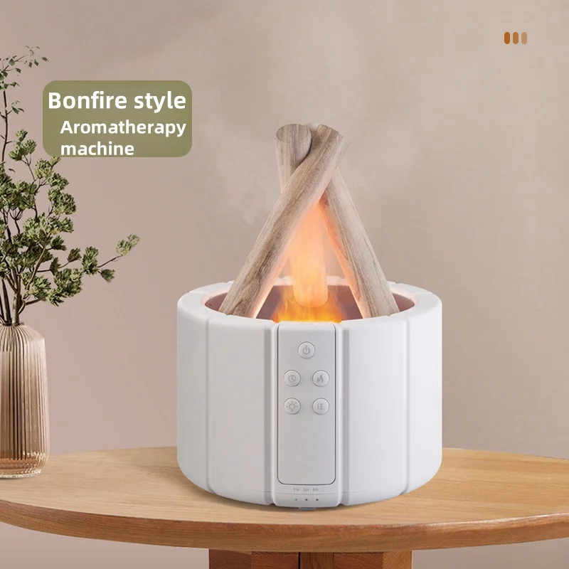 

Simulated Flame Aroma Diffuser Bonfire Air Humidifier Ultrasonic Cool Mist Maker LED Essential Oil Lamp