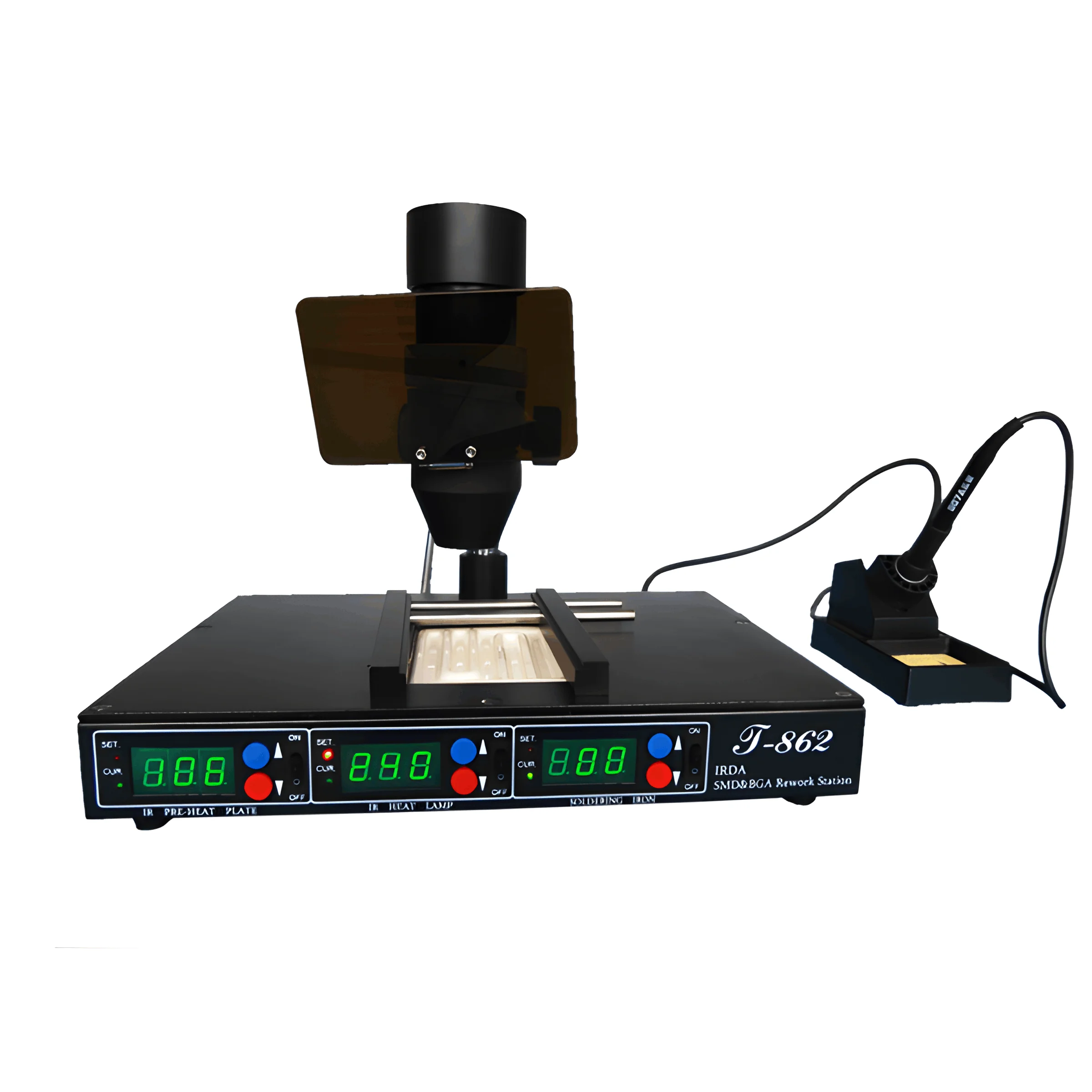 New Soldering Iron PUHUI T-862 IRDA SMD BGA IR Rework Station Rework Machine Soldering Welder Infrared SMT Welder Repair Machine