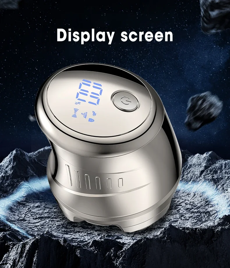 ماكينة حلاقة الرأس للرجال أصلع ماكينة حلاقة كهربائية مغناطيسية للوجه ماكينة تشذيب الشعر اللاسلكية القابلة لإعادة الشحن IPX6 مقاومة للماء للرجال