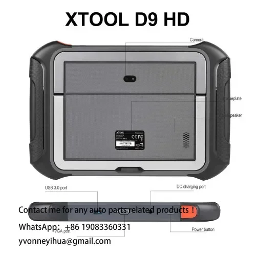 XTOOL D9HD D9 HD Pro 12V Car and 24V Heavy Duty Truck Diagnostic Tool with 42+Special Function Topology Mapping