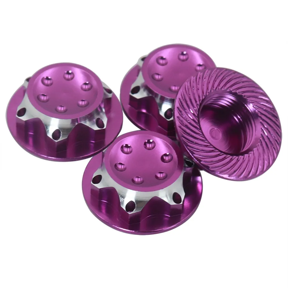 Aluminum wheel cover dust cover 17mm hex nut suitable for Rc 1:8X-maxx Summit E-revo Arrma model car anti-skid wheel cover DIY