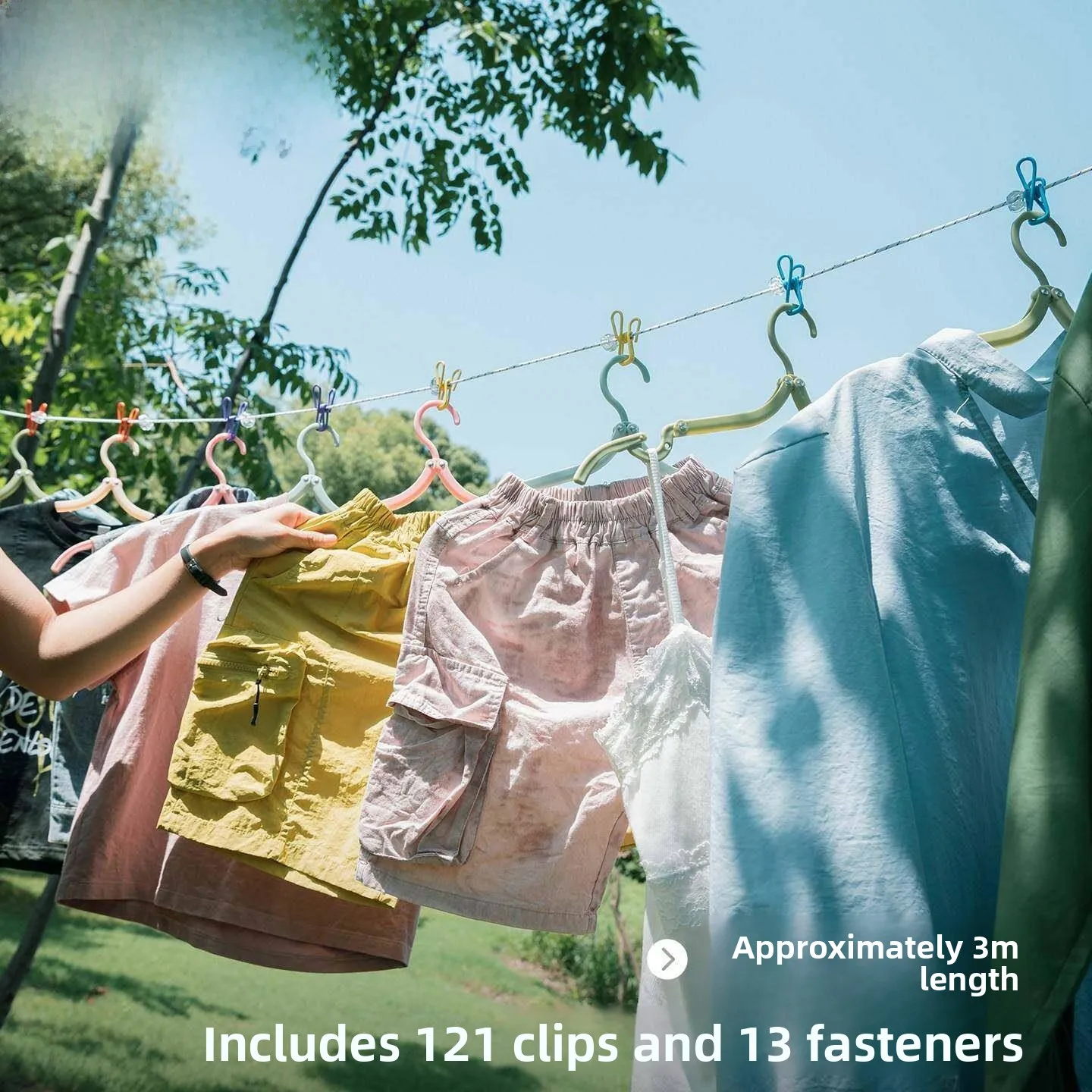 Travel Portable Clothes Drying Rack Multi-Function Foldable Clothes Hanger with Clip Dormitory Hotel Clothes Drying Rope