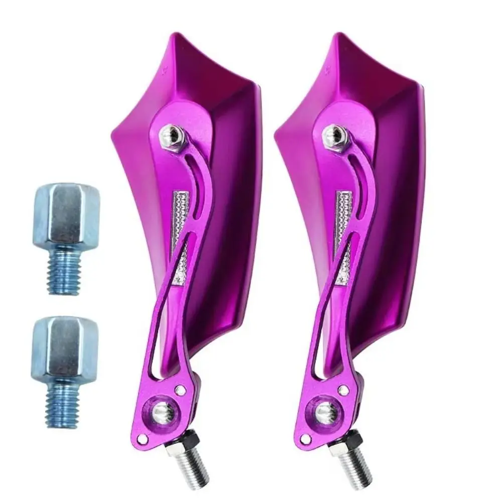 1 زوج من سكوتر الألومنيوم لهب نمط الجانب مرايا الرؤية الخلفية ل M8M10 العالمي للدراجات النارية لهب نمط مرآة الرؤية الخلفية