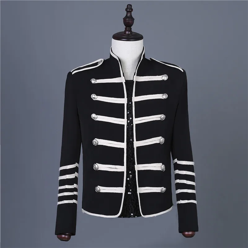 

Red Black Striped Men's Group Casual Suit Jacket Male Singer Dance Stage High-end Color Matching Spring Autumn Nightclub Costume