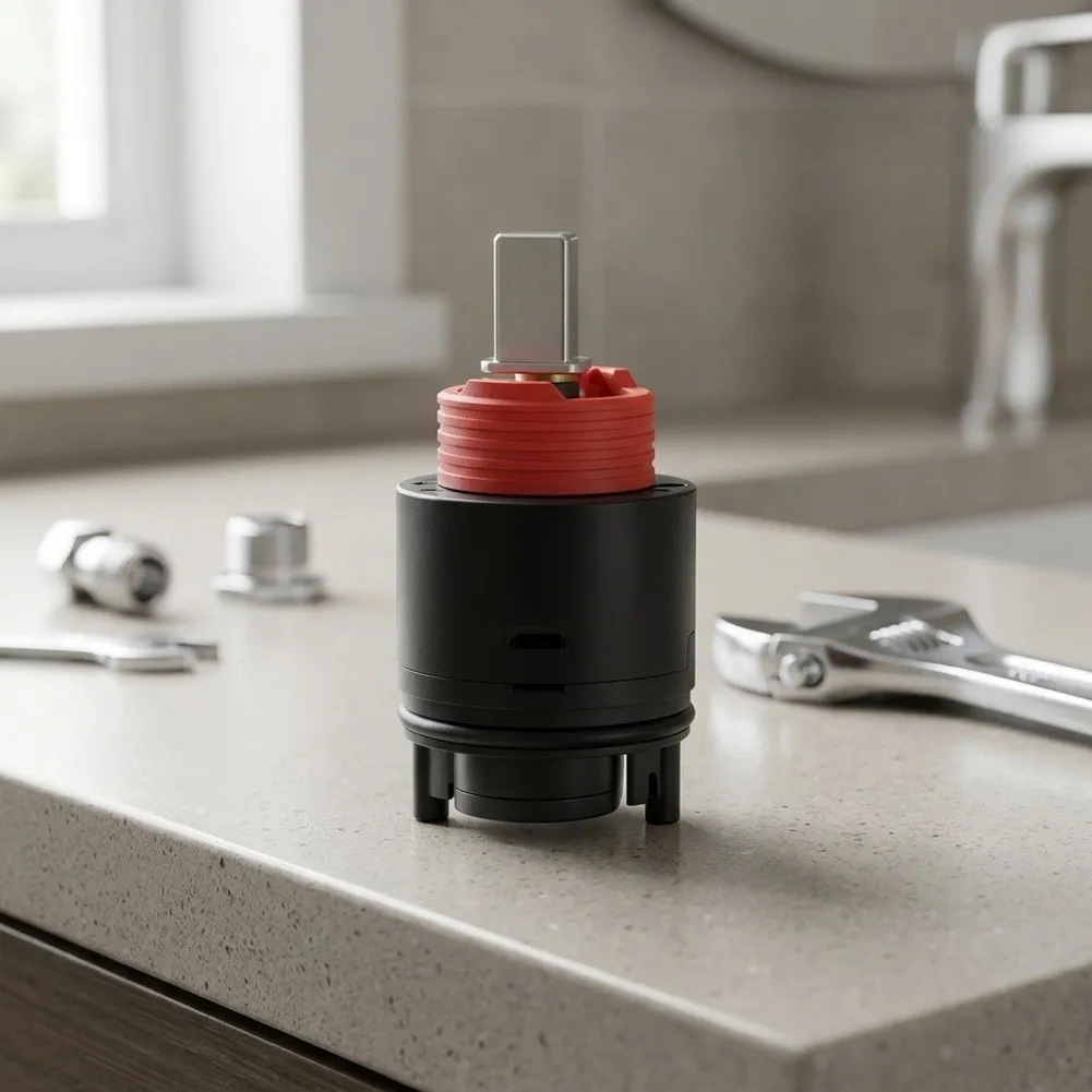 Replacement Spool Cartridge N40HLC ABS Material 8cm x 4cm for Stable Water Temperature in Widespread Shower Valves