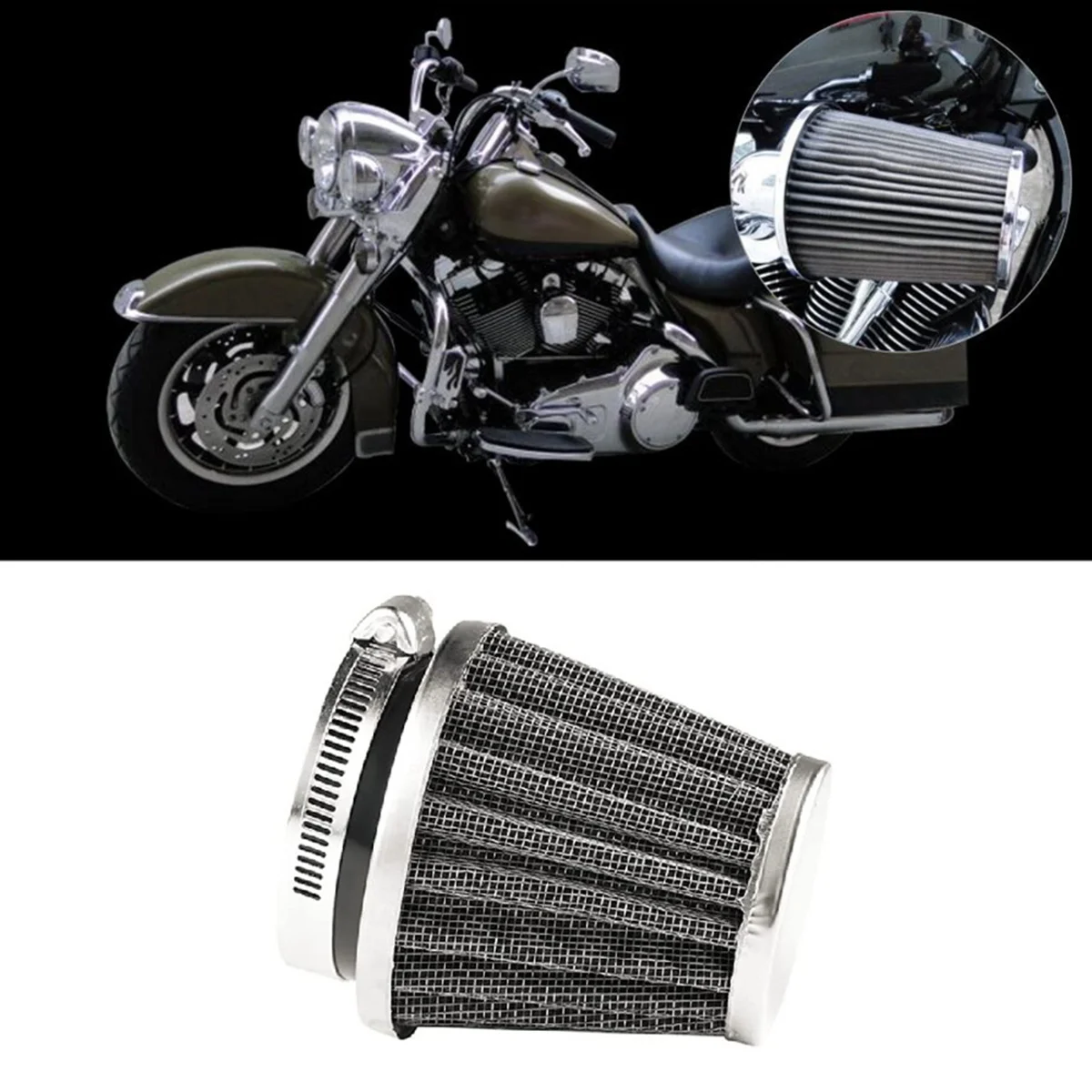 Air Filter Intake Induction Kit Refit Intake Funnel for Off-Road Motorcycle ATV Quad Dirt Pit Bike Accessories (50mm)