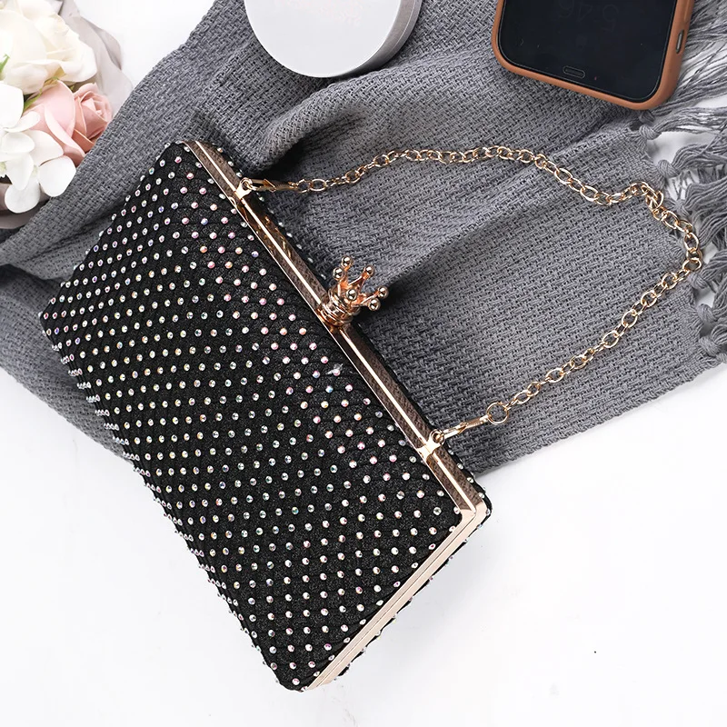 European and American Crossbody Evening Party Bag Cross-Border Versatile Elegant Women's Fashion Portable Chain Underarm Shoulde