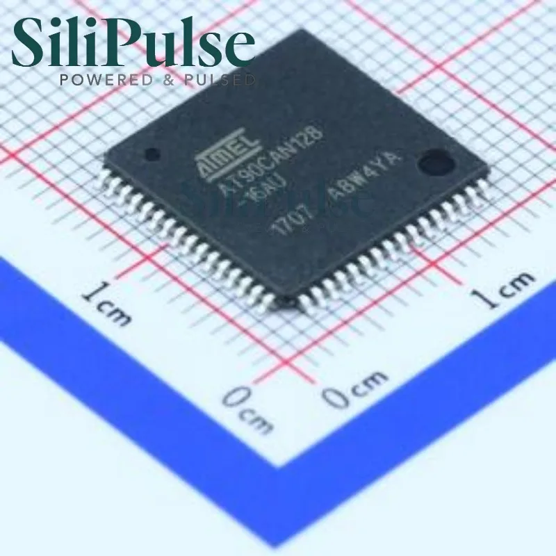 (1/5pcs) AT90CAN128-16AU LQFP-64(14x14) 100% Original In Stock (MCU/MPU/SOC) 53 4KB AVR 128KB