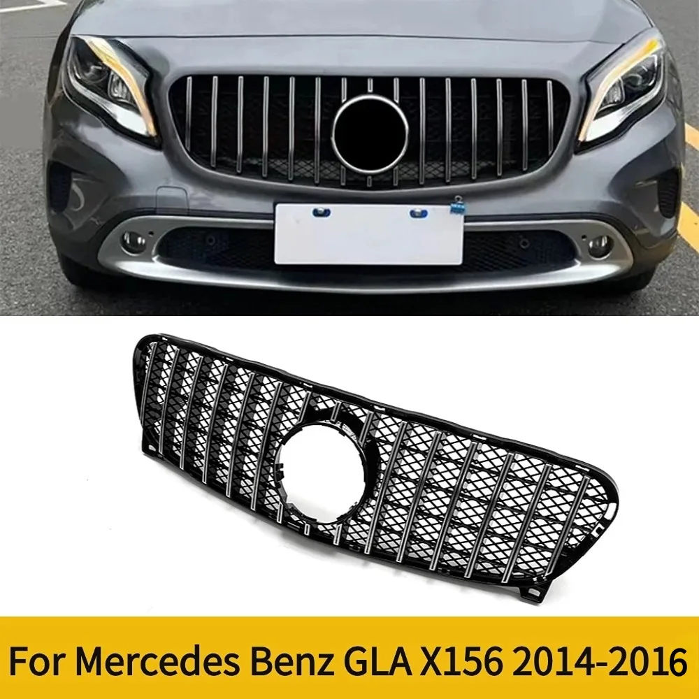 For X156 Mercedes-Benz  2014-2016GLA200 GLA260 GLA  High Quality Racing Grill Mesh  Front Inlet Upper Bumper Hood Tuning Acce