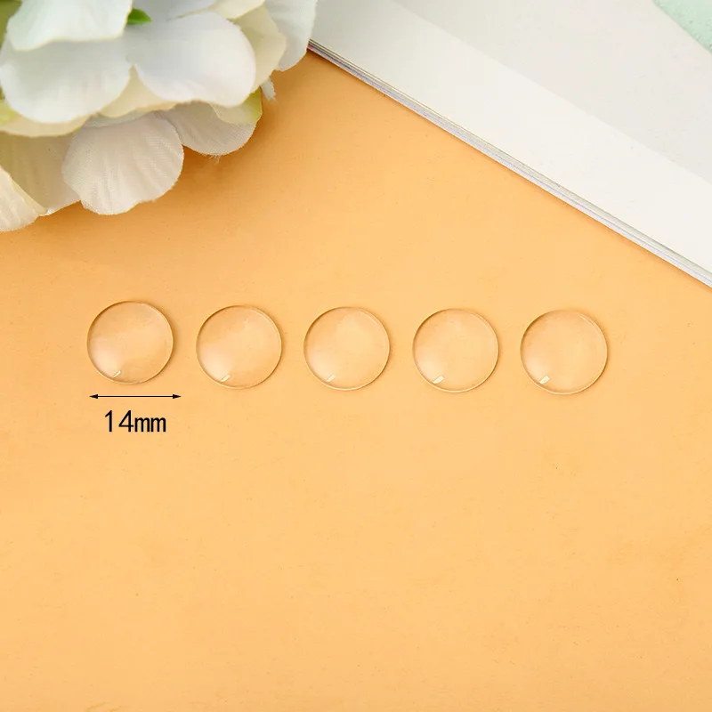 Personalized Photo Custom pictures DIY 14mm diameter 2.5mm thickness doll eyes glass cabochons send the picture what you want