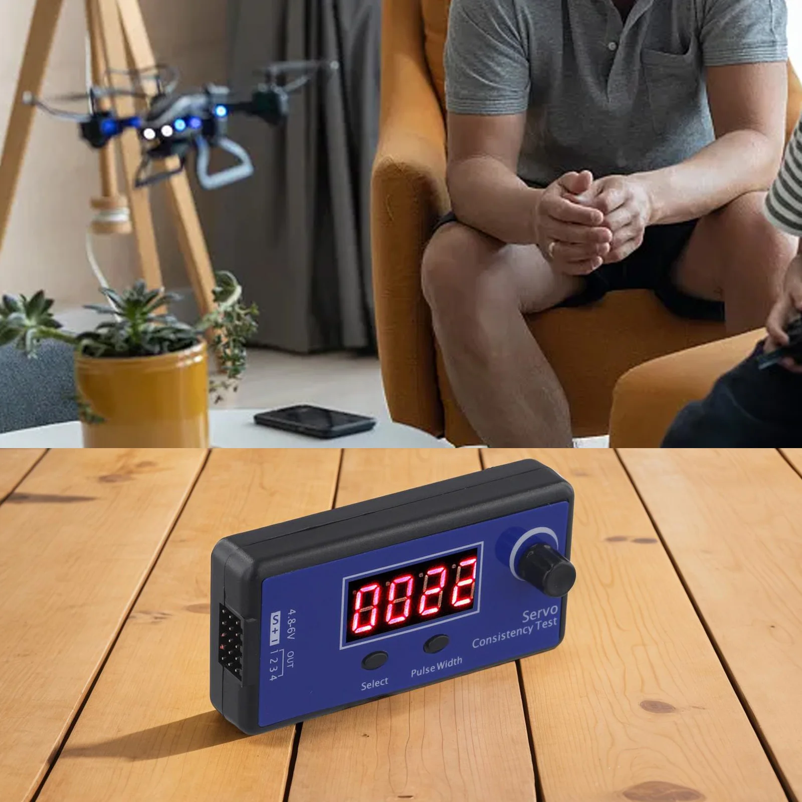 PPM Signal Tester ESC Consistency Tester Blue Black Analog Digital Signal Tester Detector Synchronous Output Tester