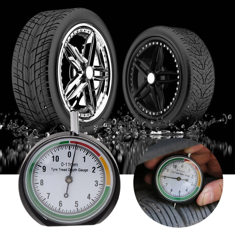 Dial Type Tyre Depth Gauge Wheel Tyre Measurement with Bag Durable Drop Shipping