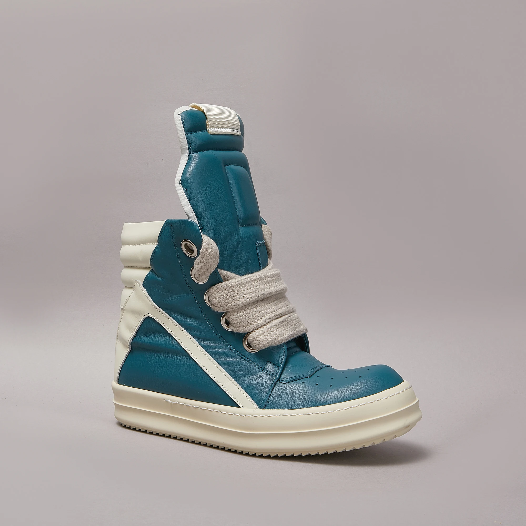 Blue Cowhide Coarse Shoelaces Inverted Triangle Casual Shoes Boots High-Quality Sports Men's And Women's New Big Corns