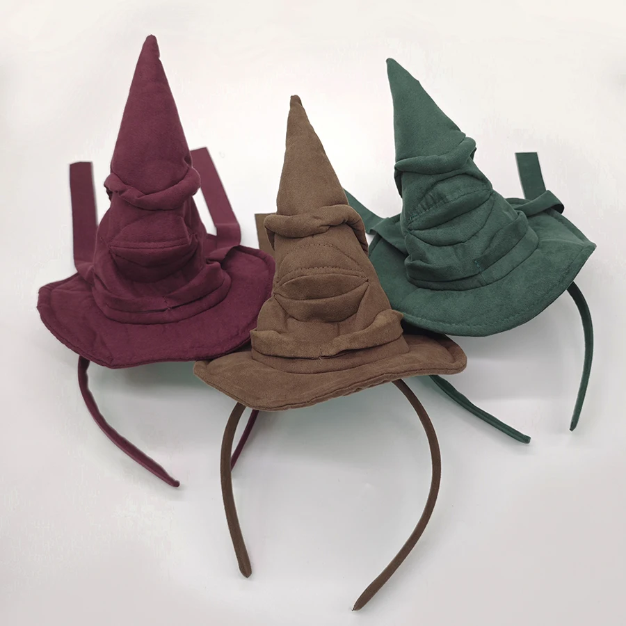 Halloween Witch Hat Cosplay Costume Hat Props Anime Game Film and Television Surrounding Branch School Magic Tree Hair Hoop