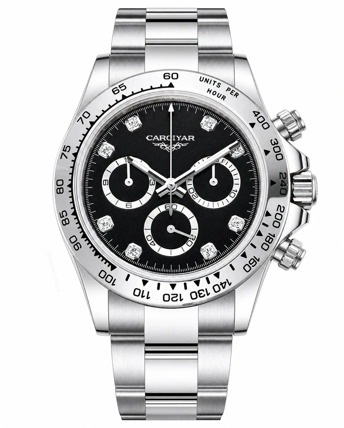 40mm 904L Stainless Steel Automatic Mechanical Men's Watch Dial Collection: World Time, Full Functionality