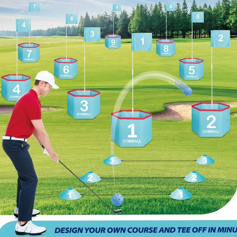 Outdoor Golf Game Barrel Set Cloth Barrel Portable Golf Shot Cutting Game Practice Barrel
