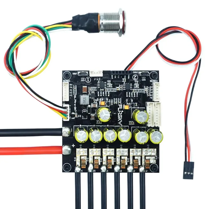 Dual channel based on VESC6, with power button, with heat sink/with AUL housing 150000ERPM electric speed controller