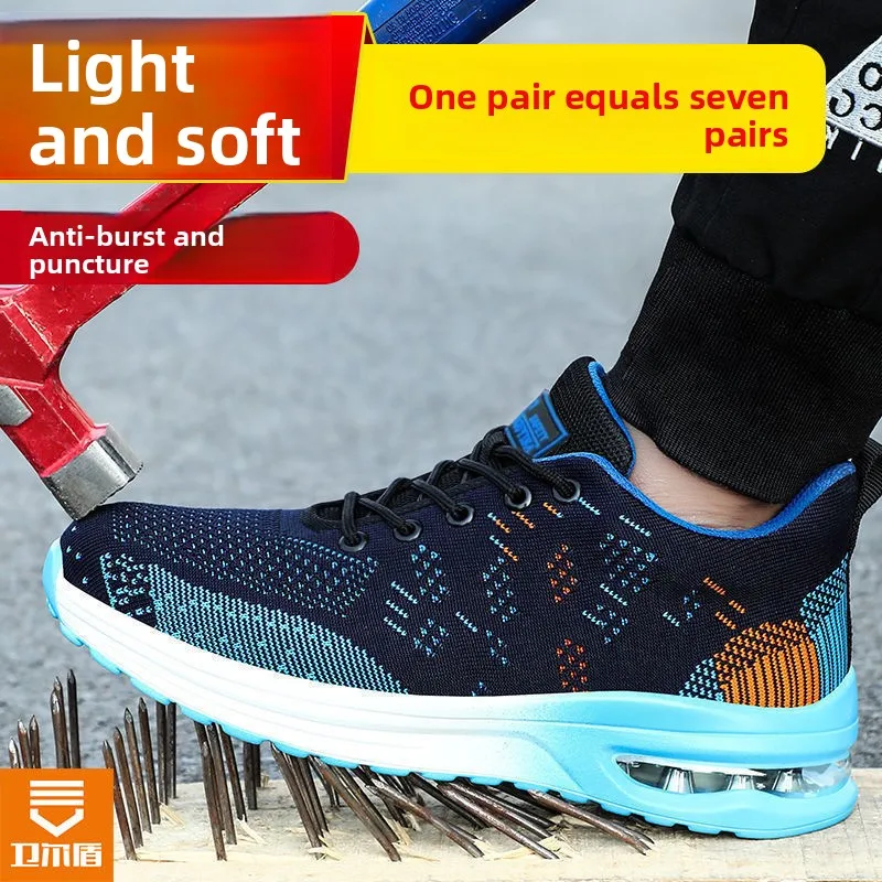 軽量スチールトゥ安全靴メンズ防臭作業服建設現場用耐久性のある耐衝撃性と耐穿刺性の快適な作業靴