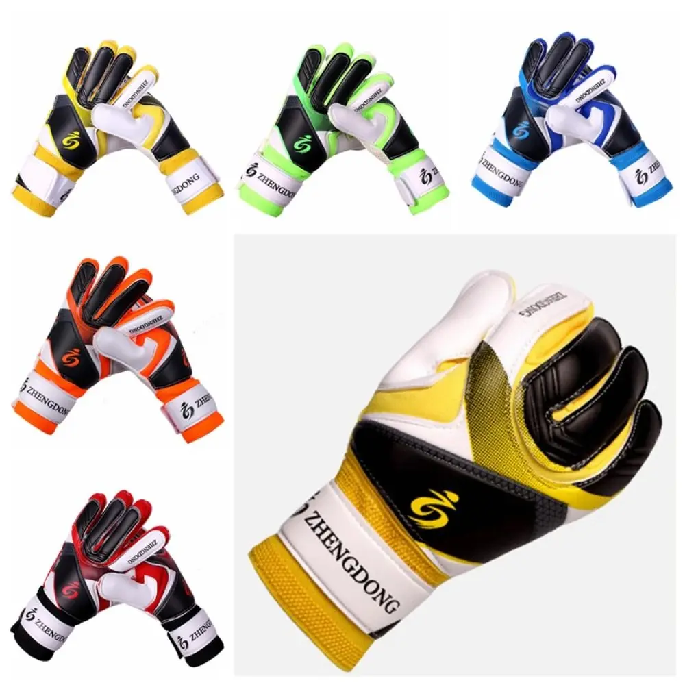 Wear-resistant Football Gloves Anti-slip Excellent Goalkeeper Training Gloves Non-Slip Thick Latex Football Training Gloves