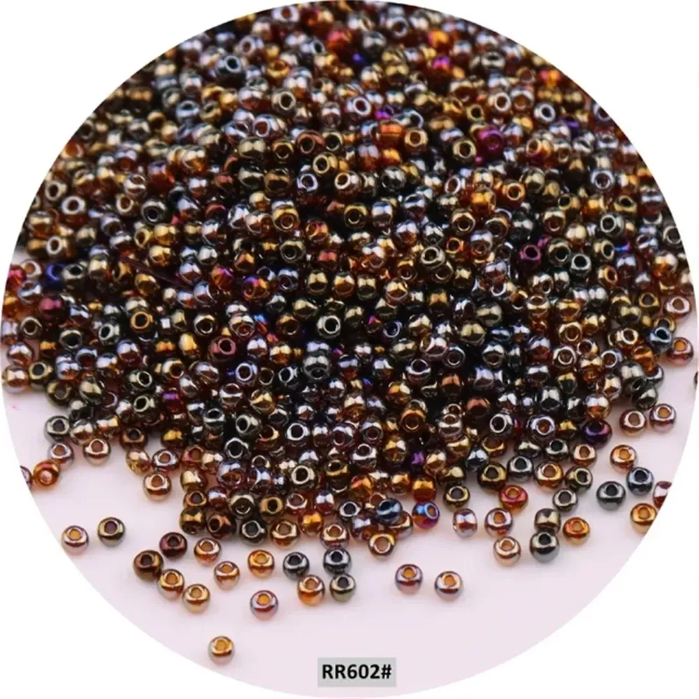 11/0 Japan Metallic Farben Glas Rocailles 2mm Uniform Bronze Überzogene Runde Spacer Glas Perlen Für DIY Charme Handwerk schmuck Machen – Detail 5