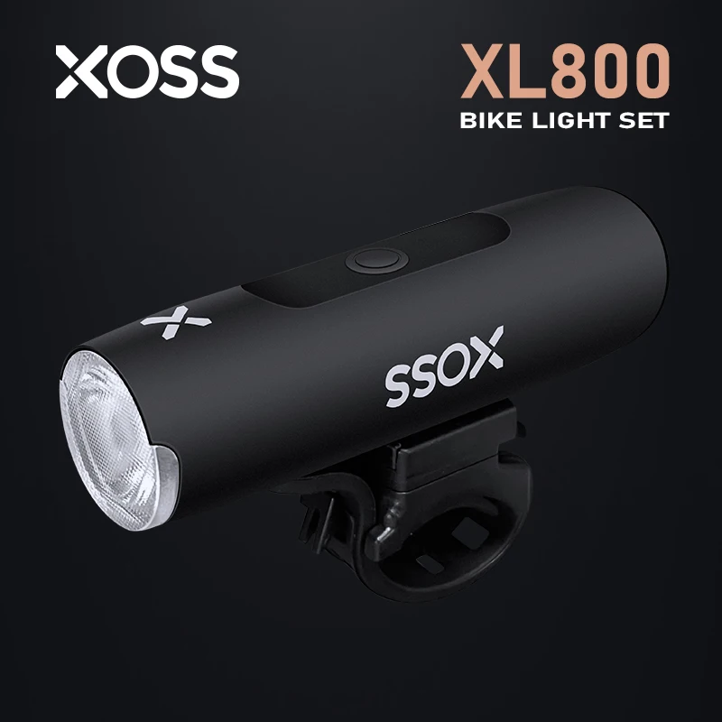 XOSS XL400 800 Bicycle Light Aluminium Bike Headlight Flashlight Handlebar USB Charging MTB Road Taillight RT01 Bike Accessories