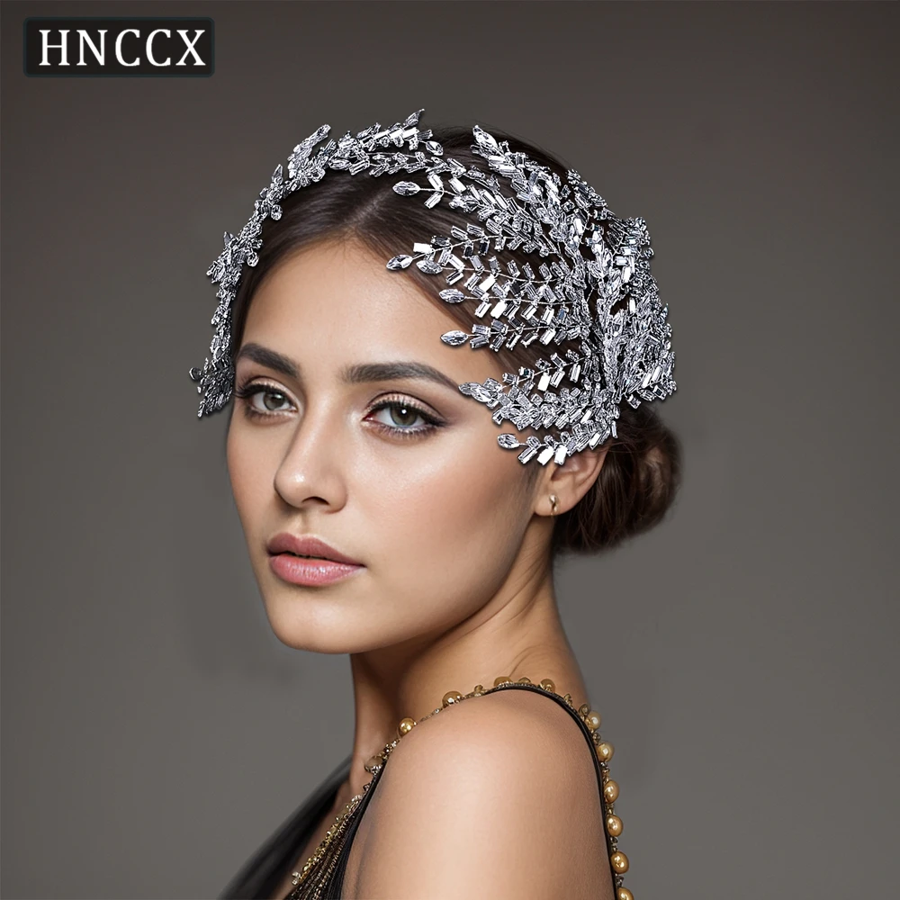 

HNCCX Wedding Headband Bridal Hair Accessories Rhinestone Leaves Bride Headdress Handmade Headpieces For Women Party CP383