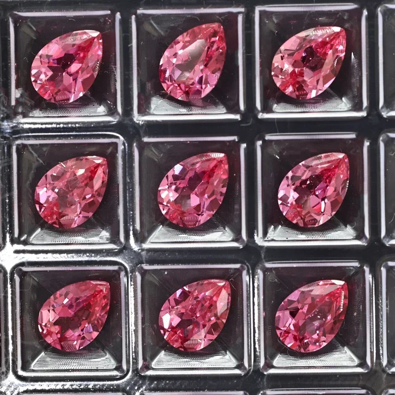 Künstlicher Edelstein Padparadscha Roter Lotus-Farbton Runde Form Großhandel Verfügbar mit Zertifikat – Detail 10