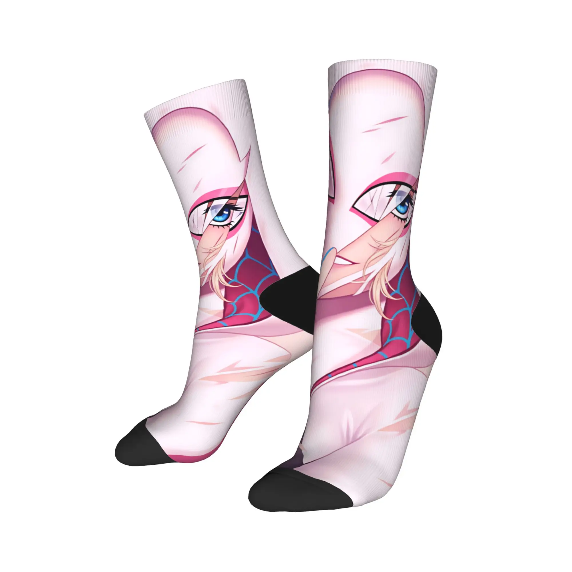 Spider Ghost Gwens Stockings Men  Socks Medium Soft Elegant Socks Autumn Outdoor Anti Sweat Graphic Socks Gift Idea
