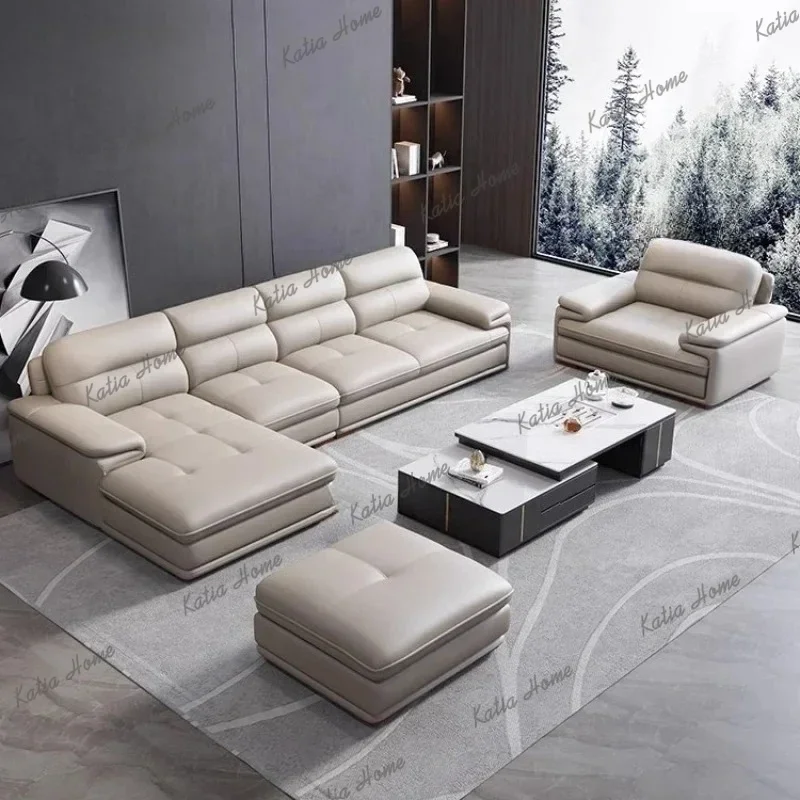 Factory Direct Real Minimalist Living Room Sofas Classic Sleeping Modern Lounge Sofa Leather Luxury Soft Couch Wohnzimmer Furnit