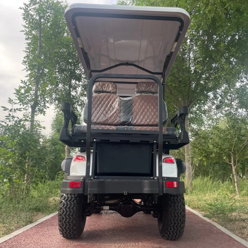 CE Golf Cart 4 Wheel Electric Golf Cart Optional Electric Golf Cart Street Legal 14 Inch Wheel Aluminum Seat With Headrest