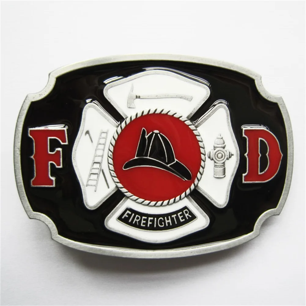 

New Vintage Style Enamel Fire Fighter Belt Buckle also Stock in US BUCKLE-OC029