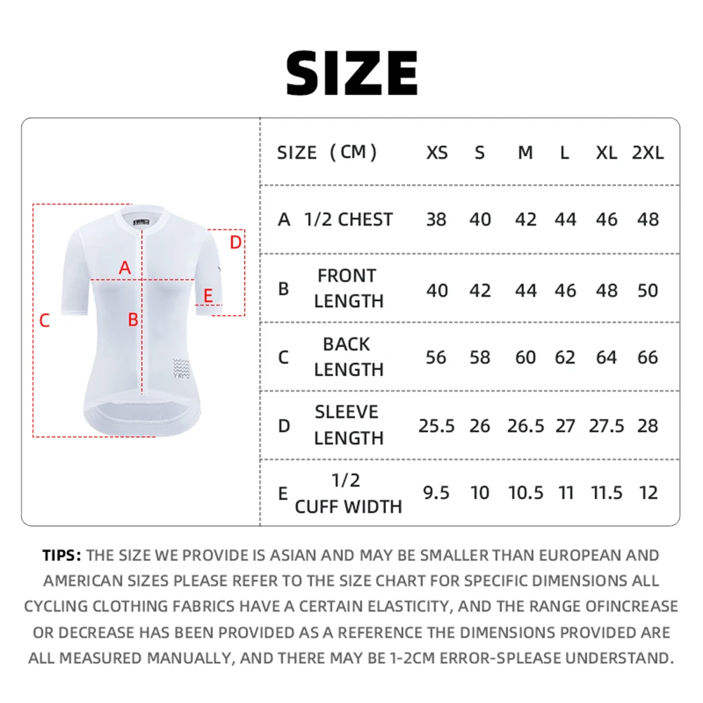 YKYWBIKE Damen Radtrikot Kurzarm Sommer Rennrad-Shirt Leichtes Fahrradshirt Maillot Rennbekleidung – Detail 1