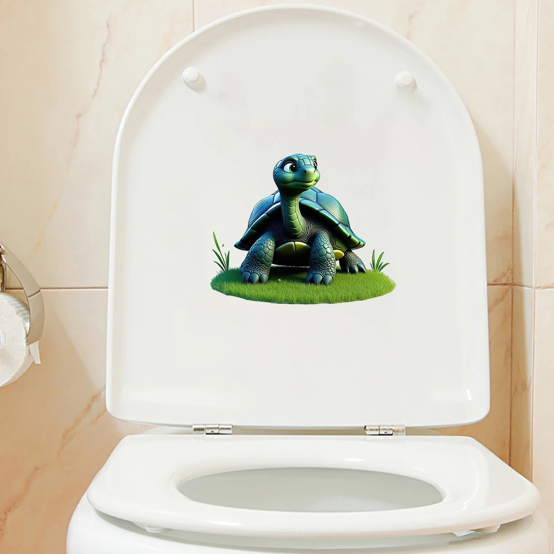 Three Ratels CG260 Dark green cartoon turtle wall stickers for children's bedroom decoration funny car stickers