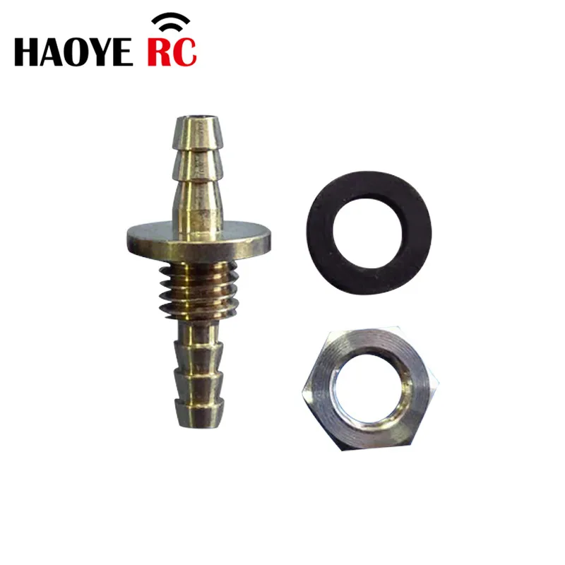 Haoye 1 Pc Oil Copper Fuel Tank Dot D14 MM Straight Through Nozzle For RC Airplanes Parts Electric Planes Foam Model Accessories