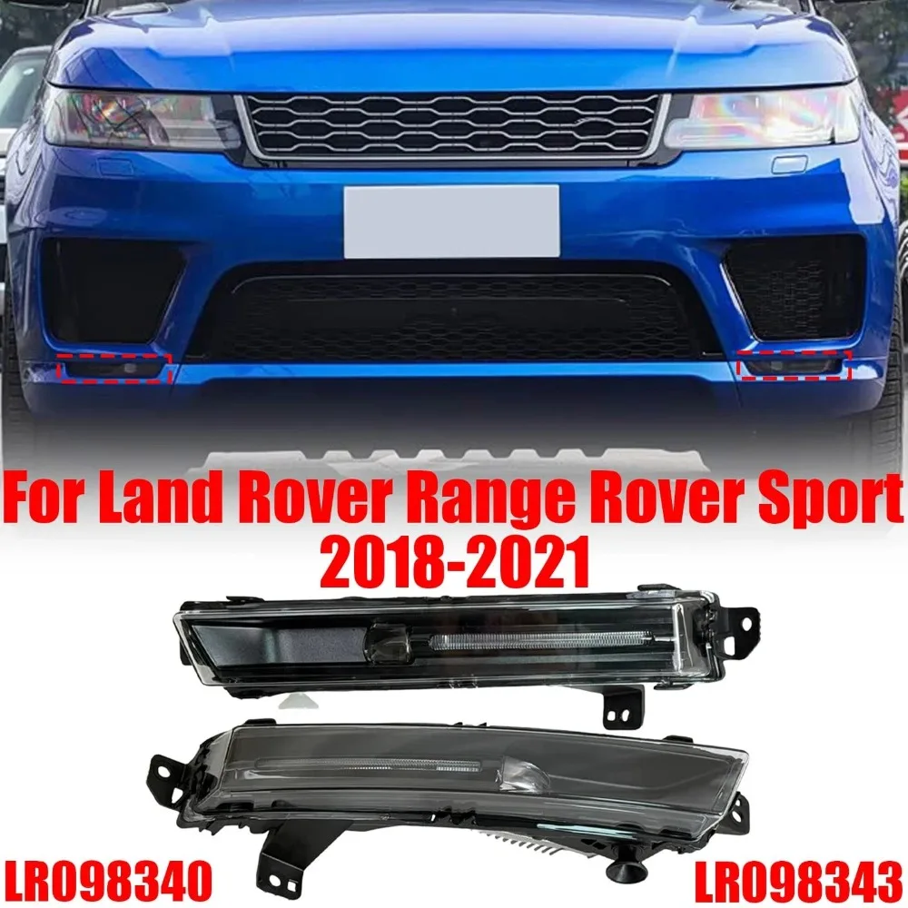 LED DRL Daytime Running Lights LR098343  LR098340 LED Fog Light For Jaguar F-PACE E-PACE For Land Rover Discovery 5