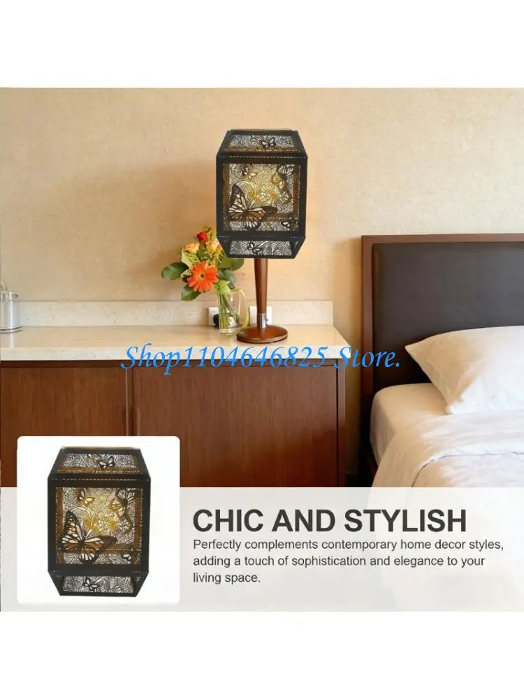 Matte Black Metal Hanging Shade Industrial Inspired Look Fast Assembly For Nightstand Decor